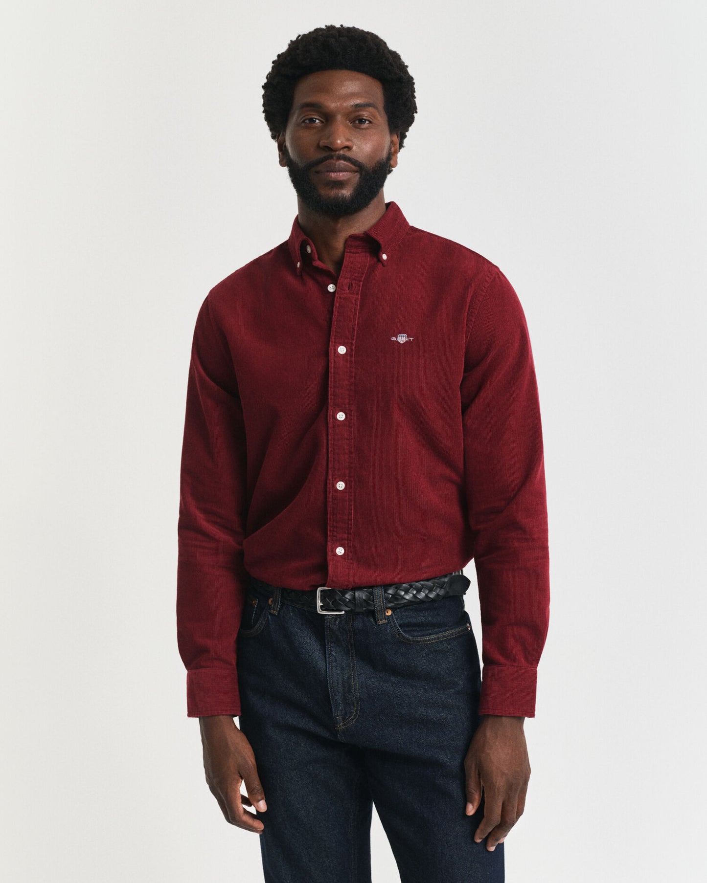 Regular Fit Hemd aus Baumwollcord