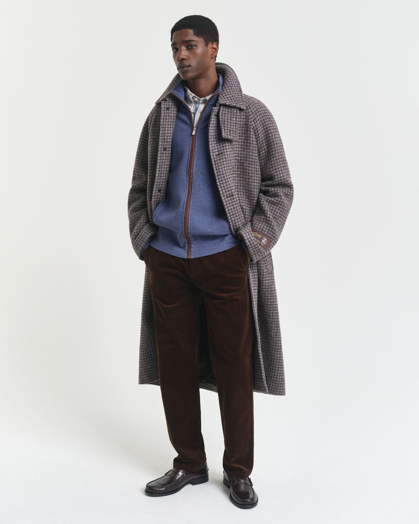 Cardigan zippé à côtes Sacker