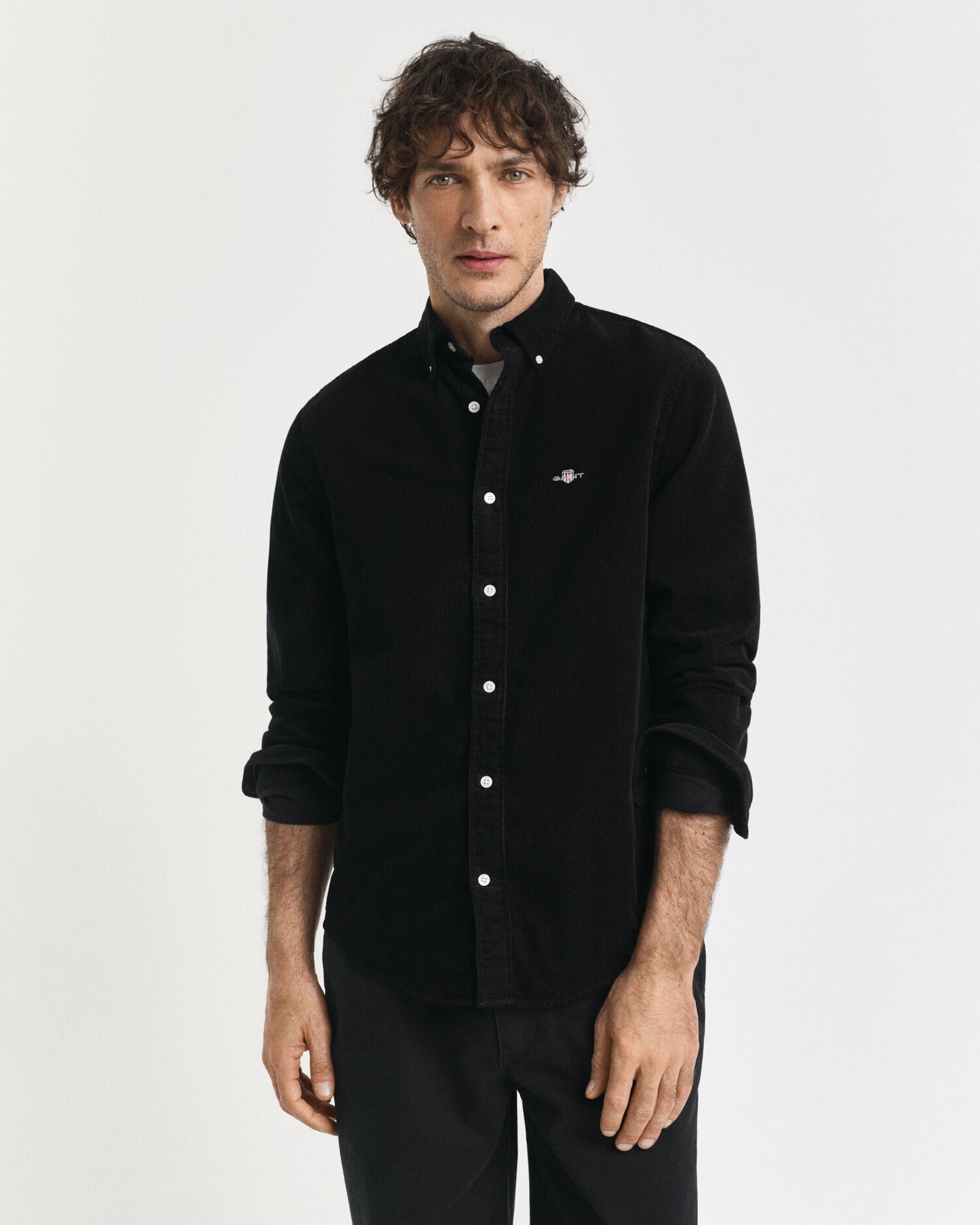 Regular Fit Hemd aus Baumwollcord